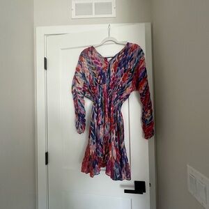 Misa Los Angeles Painterly Abstract Mini Dress